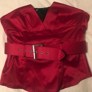 ‼️50% OFF‼️ Papaya Maroon with Black Sequins Top